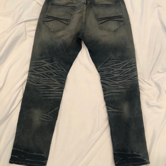 Express Rocco Slim Fit Distressed Blue Jeans 33x32 - Picture 3 of 9